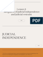 Judicial Independence and Restraint