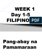 Q3 Week 1 Day 1-5 Filipino V