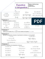 Equations Et Inequations Serie D Exercices Maths 3AC Word 2