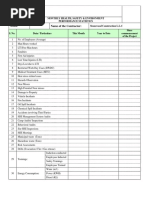 Monthly HSE Performance Statistics