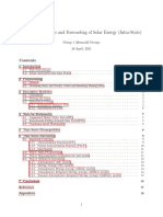 Statistical Analysis and Forecasting of Intra-State Solar Energy