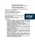 Convocatoria proyectos investigación USCO 2010