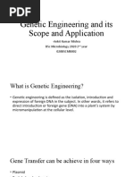 Scope and Application of Genetic Engineering RS Maam HW