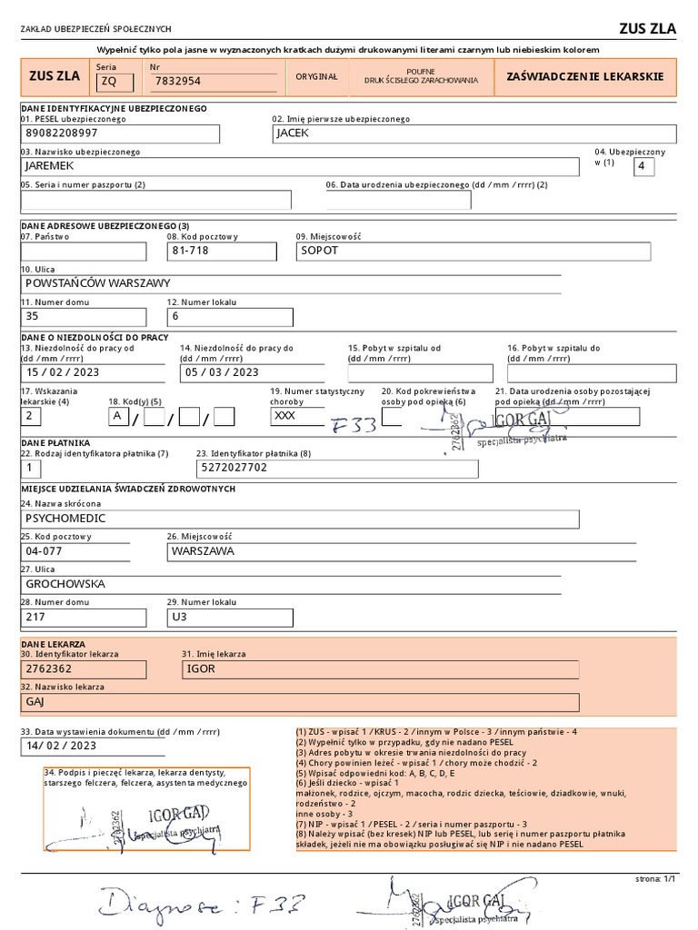 Zus Zla 212556827 PDF | PDF