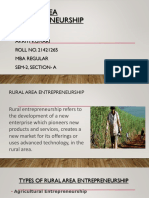 Rural Area Entrepreneurship