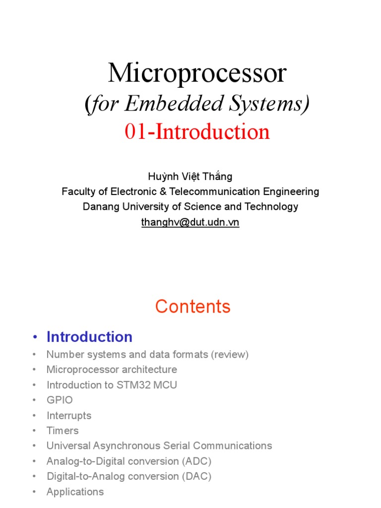 MicroprocessorHVT2019 Lec01 Intro | PDF