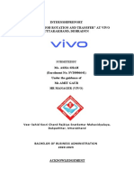 Internship Report on Job Rotation and Transfer at Vivo