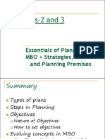 Chap 23 Essentials of Planning MBOstrategies Policies and Planning Prem