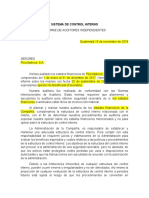 Carta A La Gerencia - Informe Control Interno