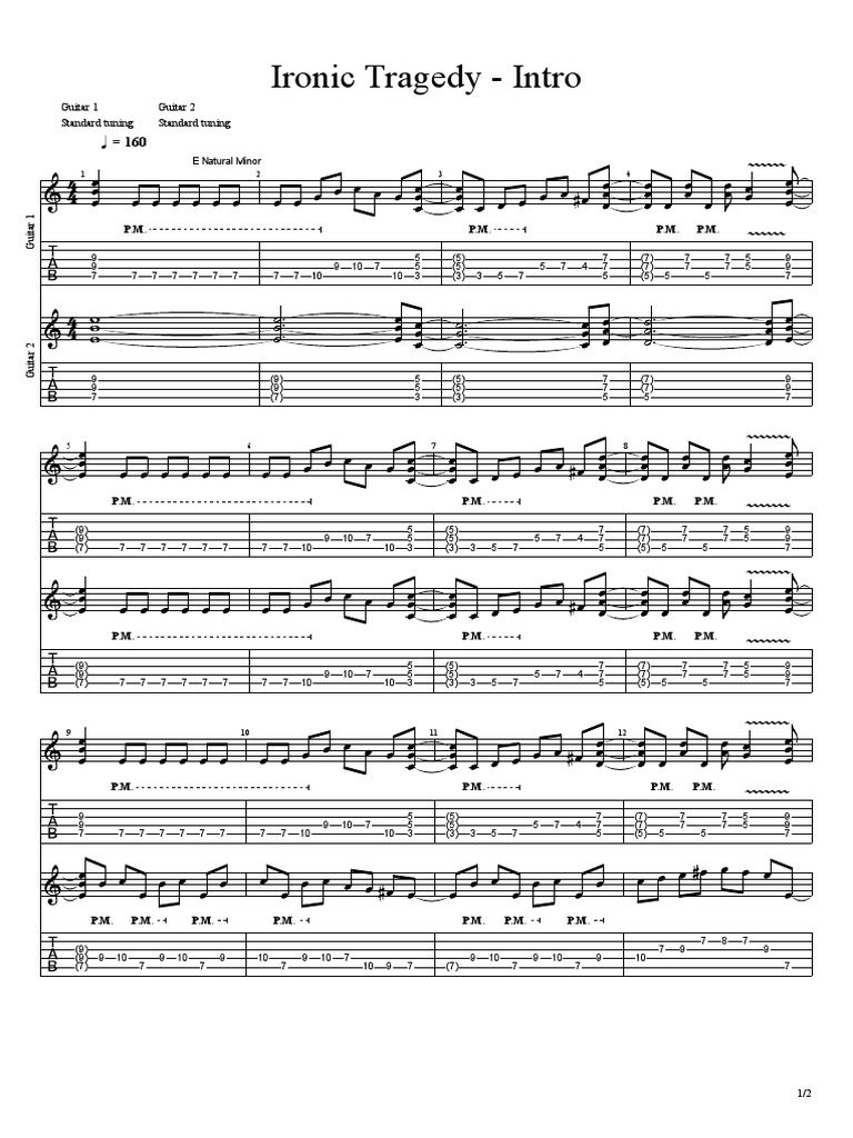 Ironic Tragedy Intro Download Free PDF Guitar Family Instruments