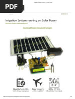 Irrigation System Running On Solar Power