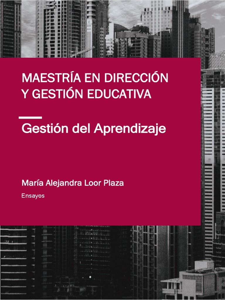 Importancia de la Gestión del Aprendizaje | PDF | Enseñando | Plan de ...