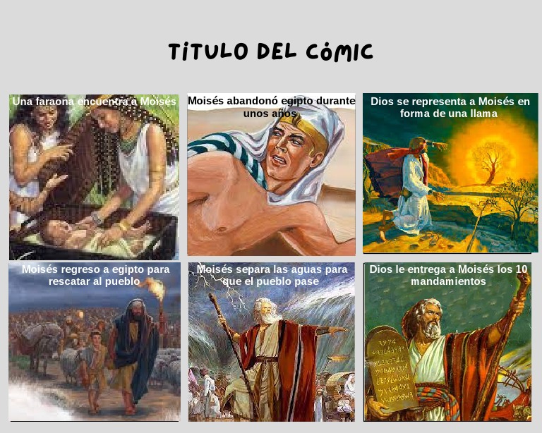 La vida de Moisés en historieta | PDF