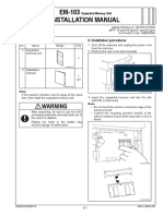 Installation Manual EM-103: I. Accessory Parts II. Installation Procedures