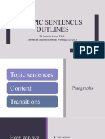 Outlines and topic sentences (1)