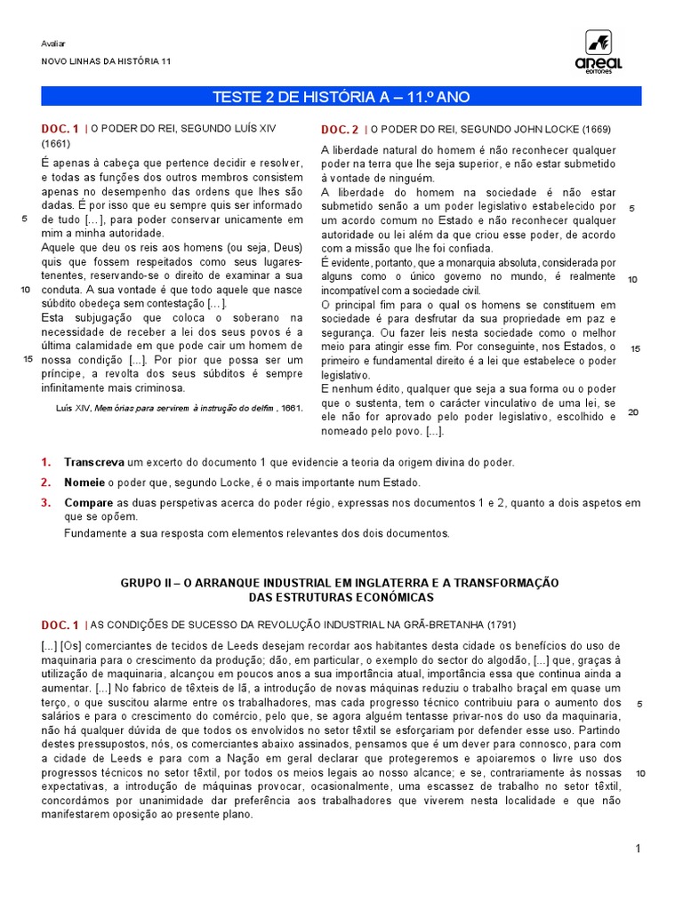 Poder Régio e Revolução Industrial | PDF | Contrato social