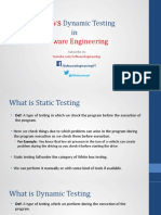 Dynamic Vs Static Testing