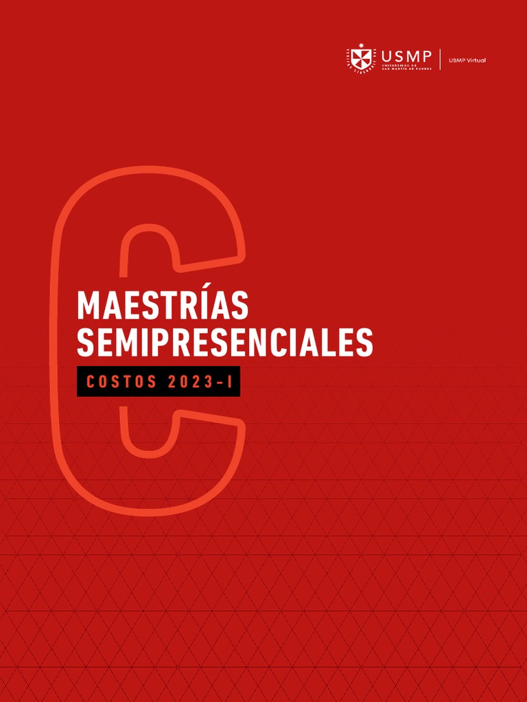 Costos Maestrías Semipresenciales USMP 2023 | PDF | Red mundial ...