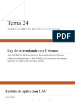 Tema 24 Arrendamiento de Fincas Urbanas