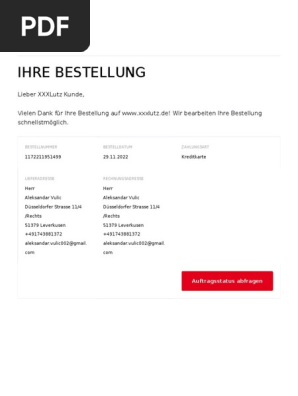 Ihre Bestellung: Lieber Xxxlutz Kunde