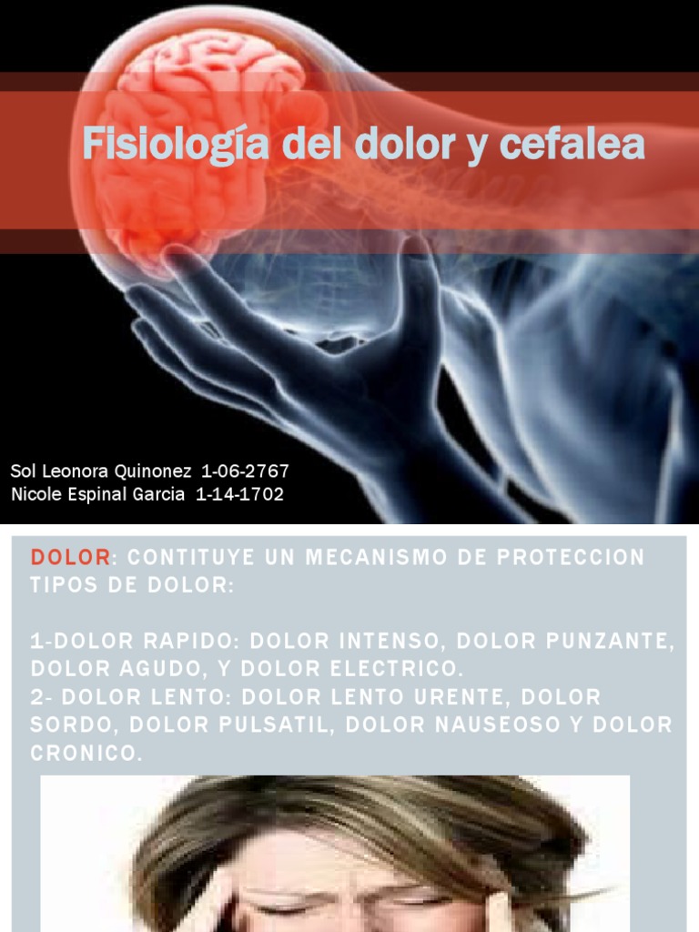 Fisiologia Del Dolor y Cefalea, PDF, Dolor