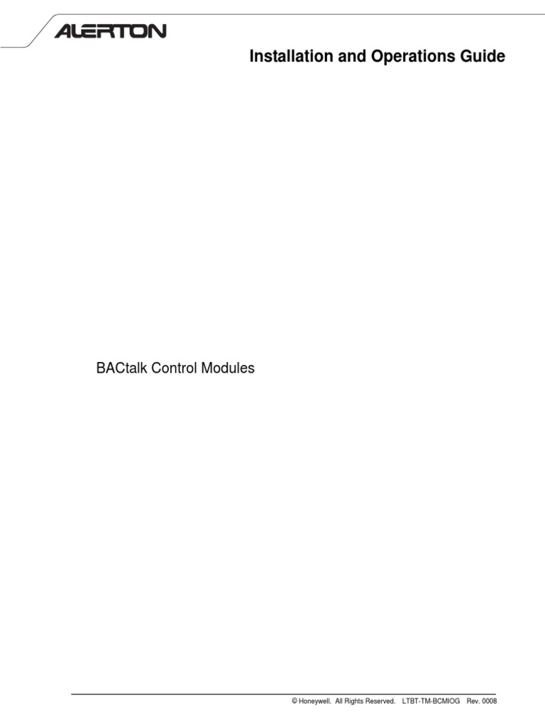 BACtalk Control Modules Installation and Operation Guide | PDF | High ...