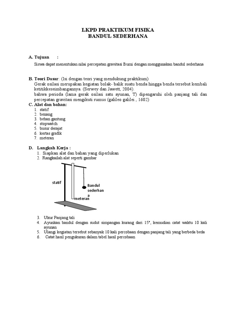 Bandul Sederhana | PDF