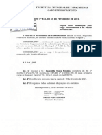 Decreto #822-2021 - Nomeia Lucenilde Costa Mendes - Cargo Comissionado - Assessor Especial Viii - Gabinete