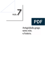 Aula 07 - Antiguidade Grega Entre Mito e História