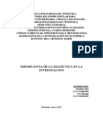 Ensayo. Importancia de La Dialéctica en La Investigación