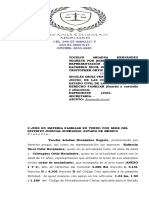 Demanda de guarda y custodia, alimentos y daños a favor de menores