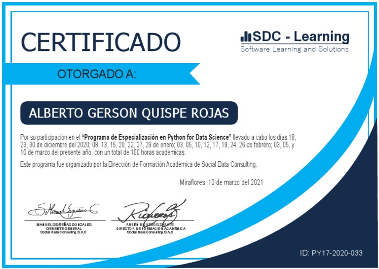 Certificado Python | PDF