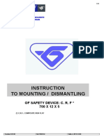 Instruction To Mounting / Dismantling: of Safety Device: C. R. F 700 X 12 X 5