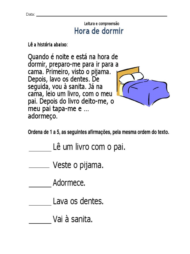 Hora de Dormir: Atividades e Histórias | PDF | Artes Linguísticas e ...