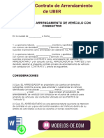 Modelo de Contrato de Arrendamiento de UBER