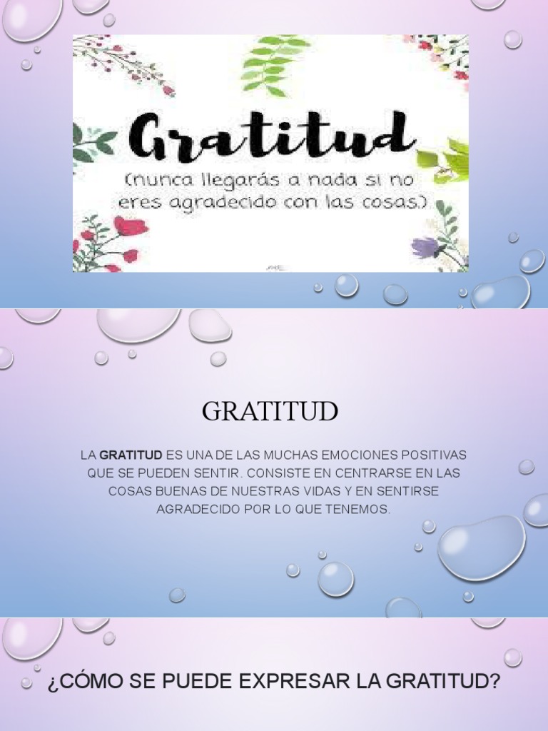 Presentación Gratitud | PDF | Crecimiento personal y profesional