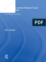 The Status of The Family in Law and Bioethics by Gilbar, Roy