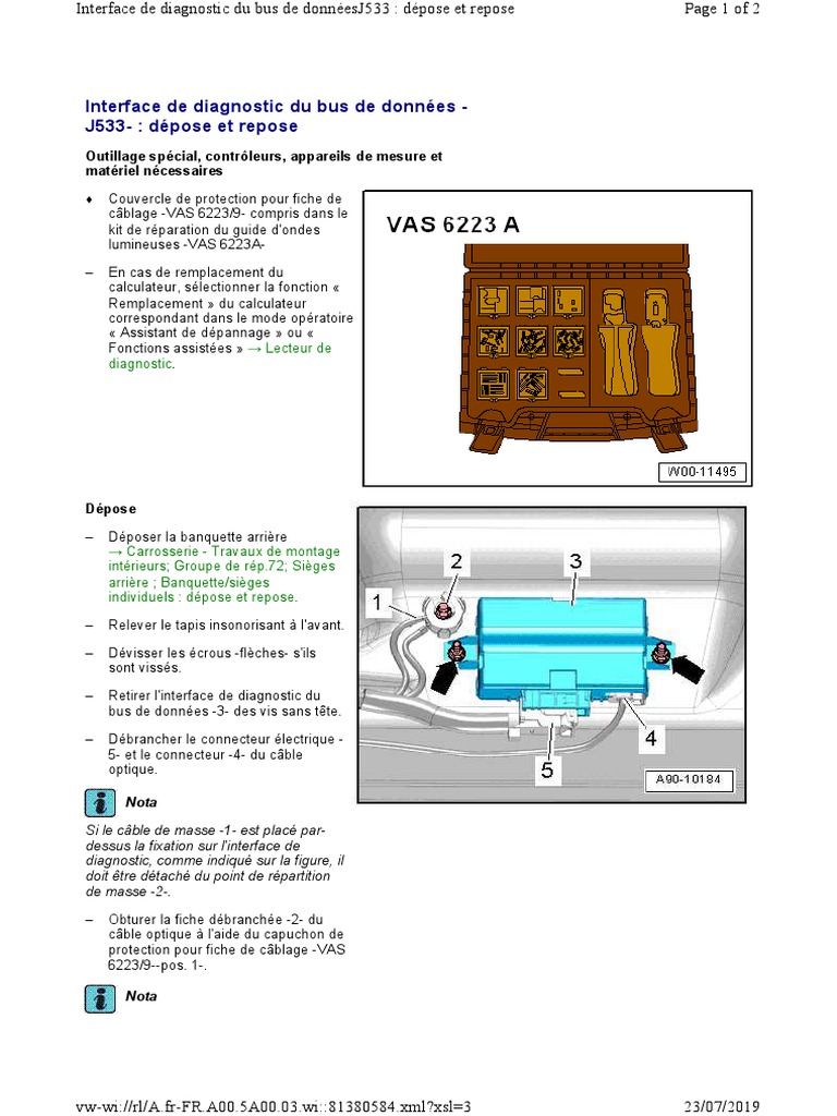 Dépose/Repose Interface J533 Audi/VW | PDF | Connectique | Électrotechnique