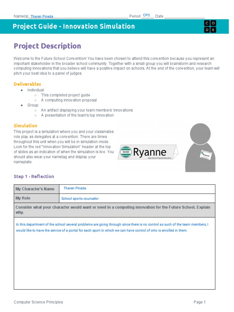 Future School Innovation Simulation Guide | PDF | Data | Cognitive Science