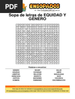 Dibujo Sobre La Igualdad de Genero para Colorear | PDF