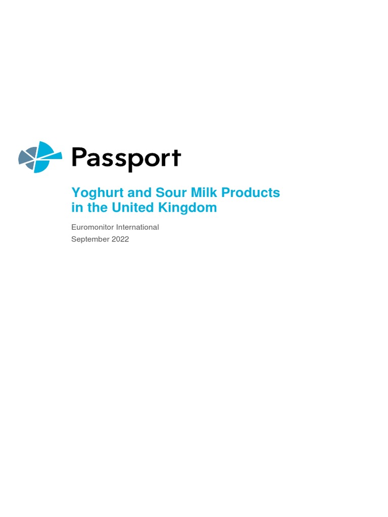 Yoghurt and Sour Milk Products in The United Kingdom | PDF | Yogurt ...