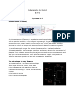 IR Sensor Experiment 1 - Instrumentation And Control