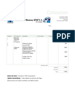 Cotizacion: Fecha:08/11/2022 Factura #649 Fecha de Vencimiento:08/11/2022