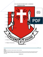 St. John Bosco'S College of Education - Navrongo Admission Form (Fill in Capitals)