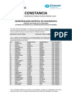 Constancias de Poliza de Seguros Huallatiri..