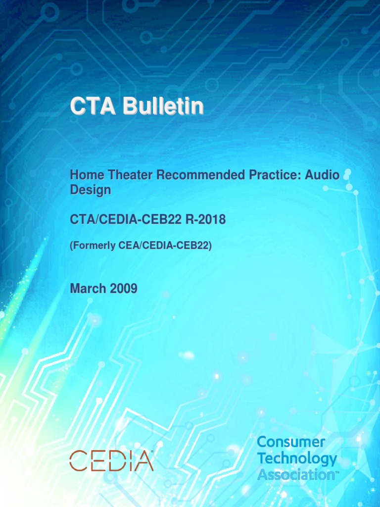 CTA Bulletin Home Theater Practice Audio Design PDF