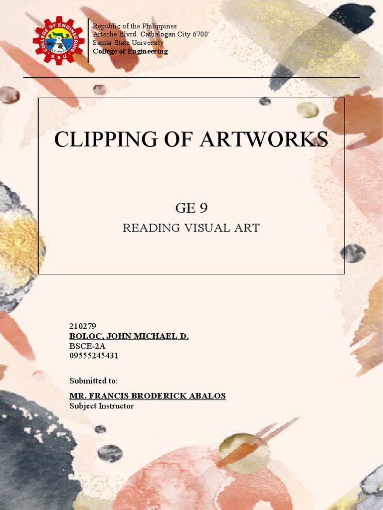 Visual Arts Cover Page | PDF | Aesthetics