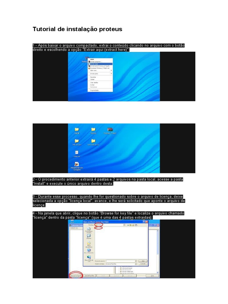 Tutorial de Instalação Proteus | PDF