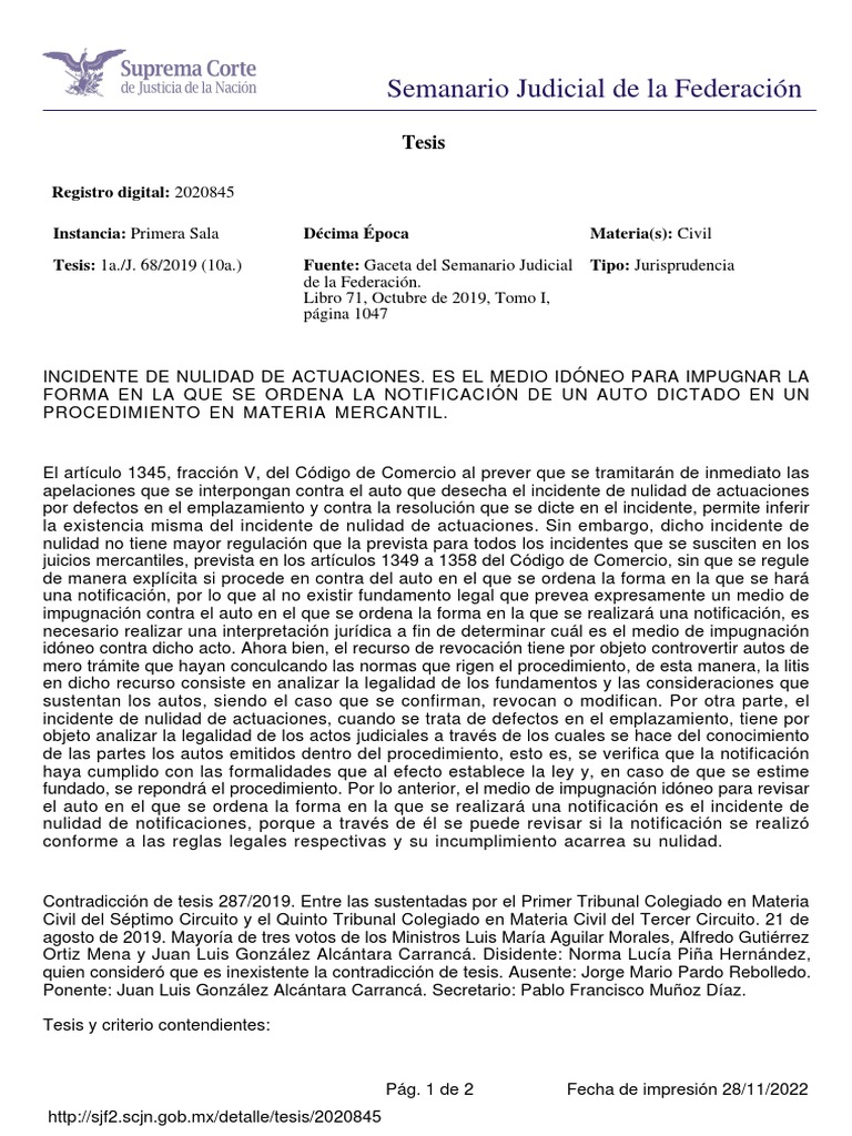 Nulidad de Actuaciones | PDF | Caso de ley | Justicia