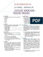 Lista de exercícios sobre óxidos